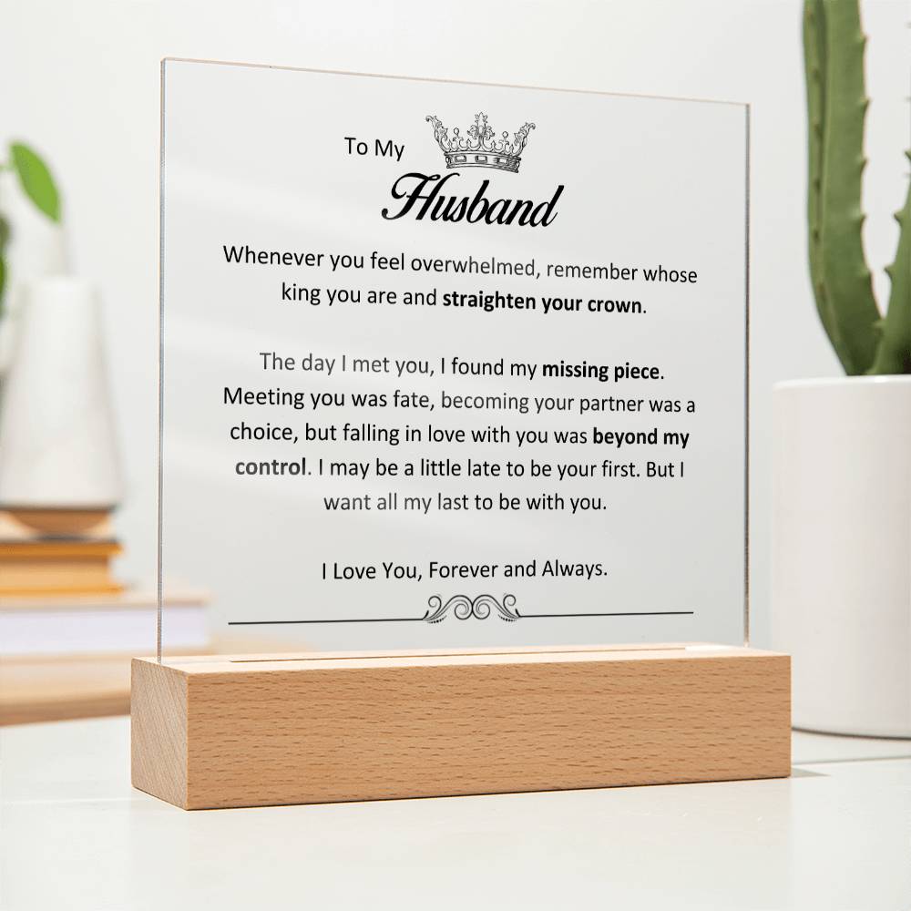 Lurve™ Husband - Straighten Your Crown, Missing Piece Acrylic Square