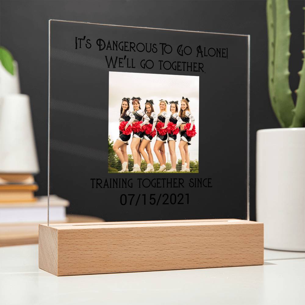 Best Friends Cheerleading Training Acrylic Square