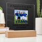 Best Friends Female Football Training Acrylic Square