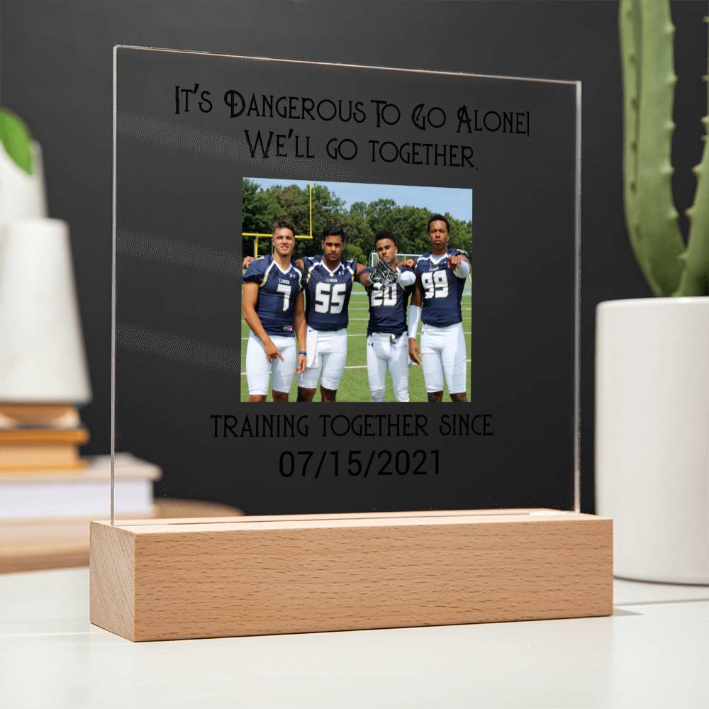 Best Friends Male Football Training Acrylic Square