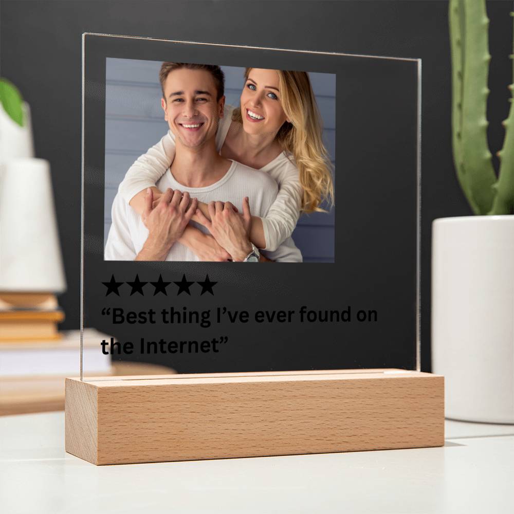 Best Thing White Couple Square Acrylic Plaque