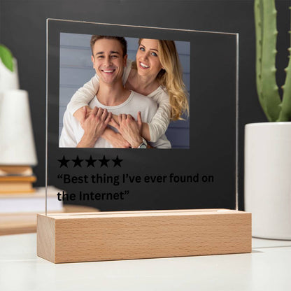 Best Thing White Couple Square Acrylic Plaque