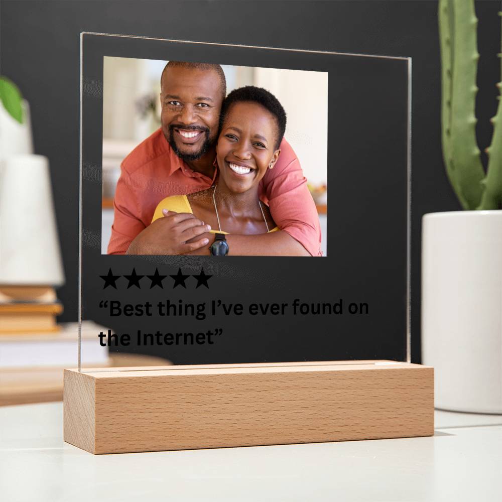 Best Thing Black Couple Square Acrylic Plaque