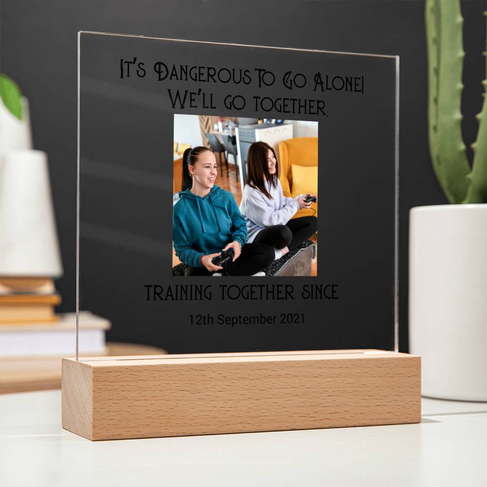 Best Friends Playing Games Training Acrylic Square