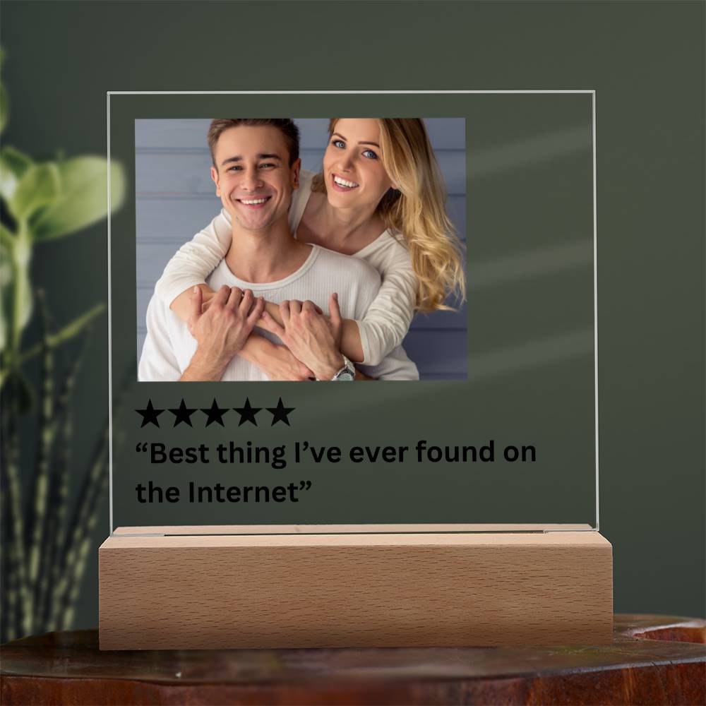 Best Thing White Couple Square Acrylic Plaque