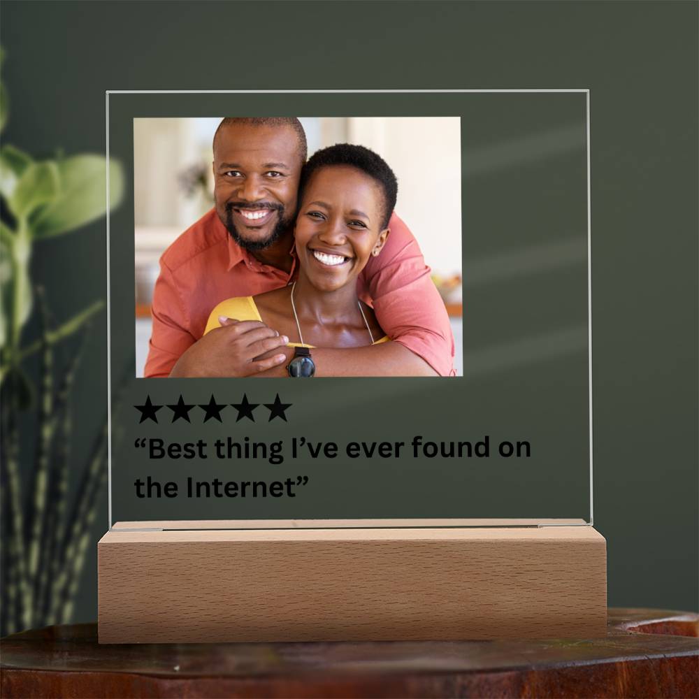 Best Thing Black Couple Square Acrylic Plaque