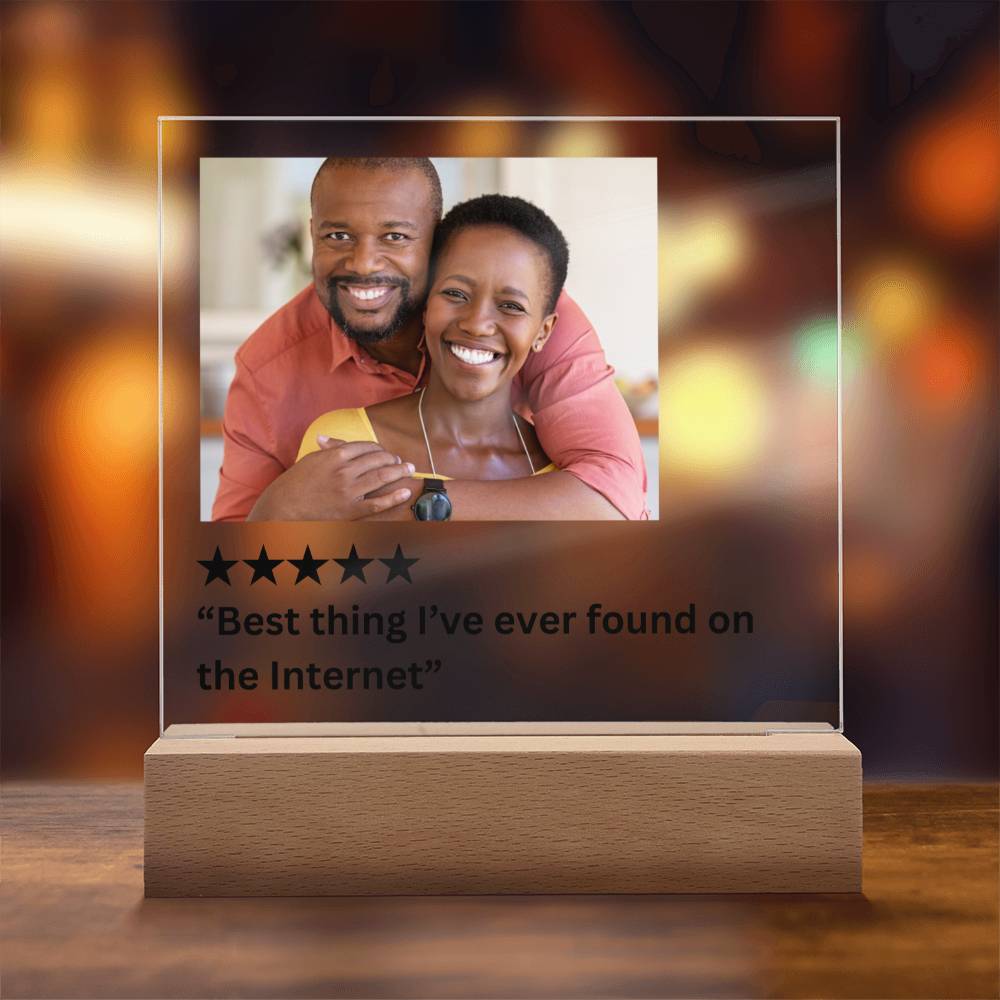 Best Thing Black Couple Square Acrylic Plaque