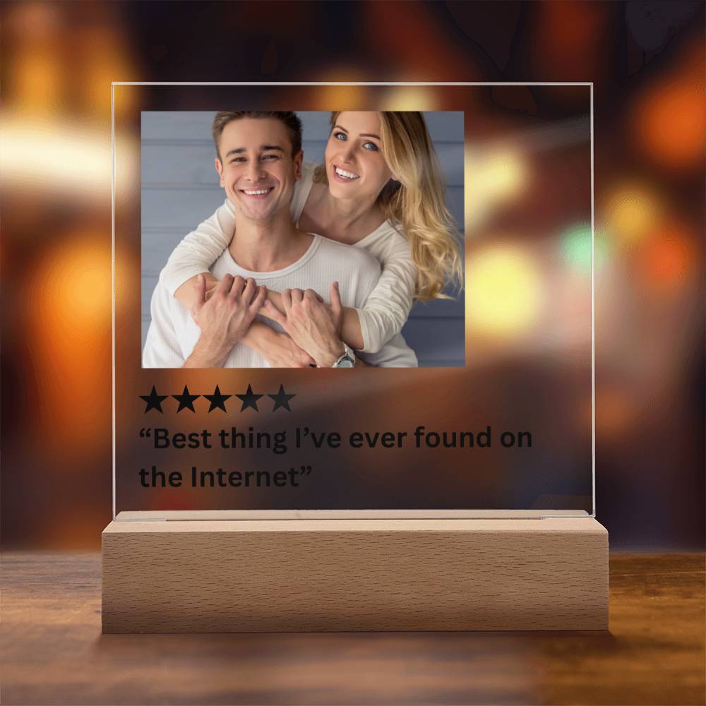 Best Thing White Couple Square Acrylic Plaque
