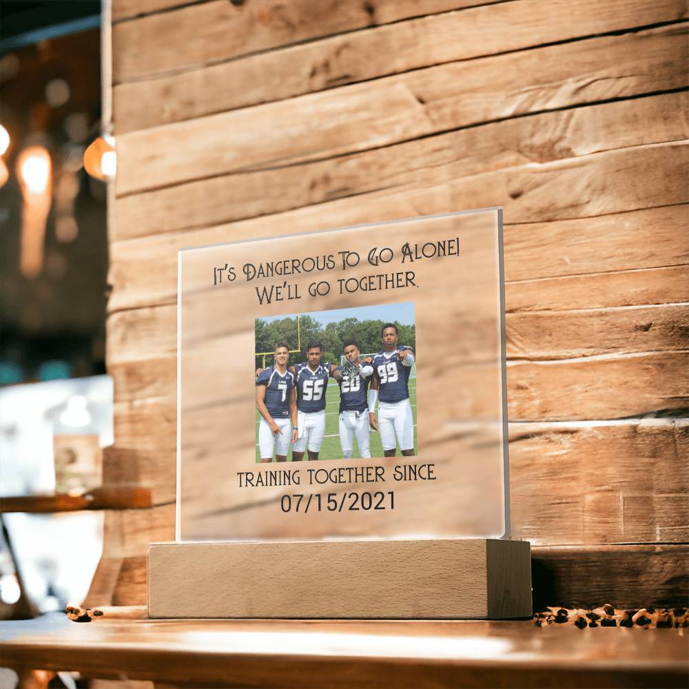Best Friends Male Football Training Acrylic Square