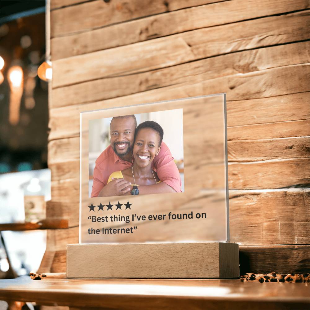 Best Thing Black Couple Square Acrylic Plaque