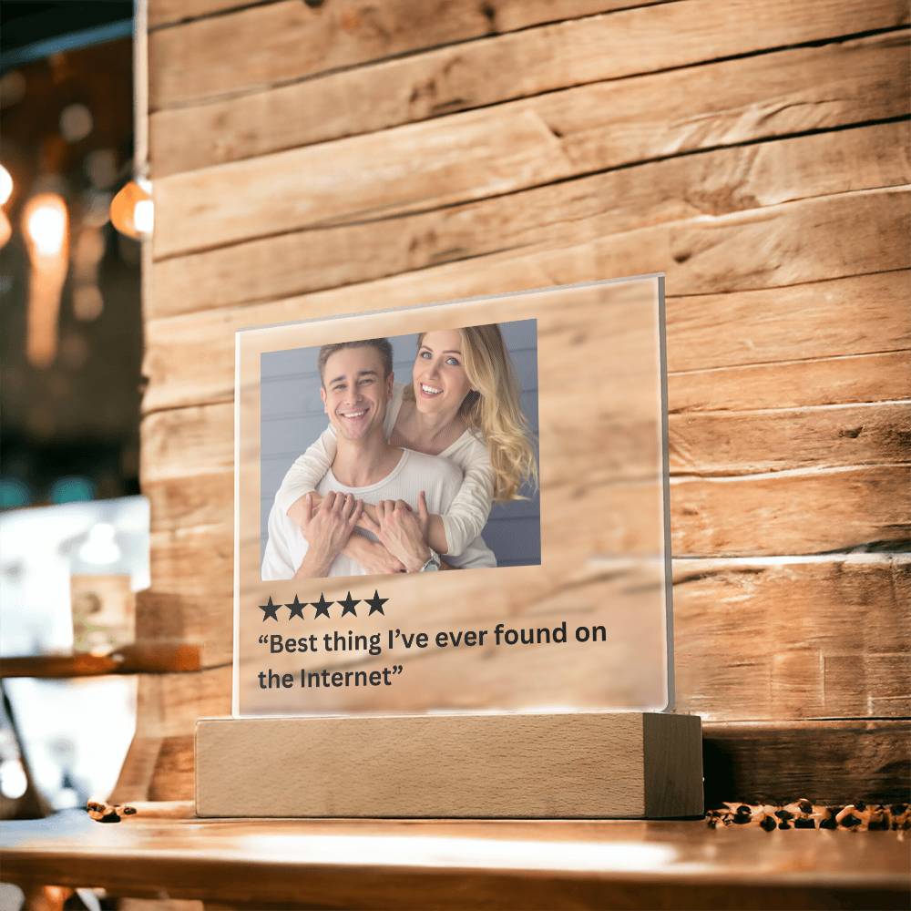 Best Thing White Couple Square Acrylic Plaque