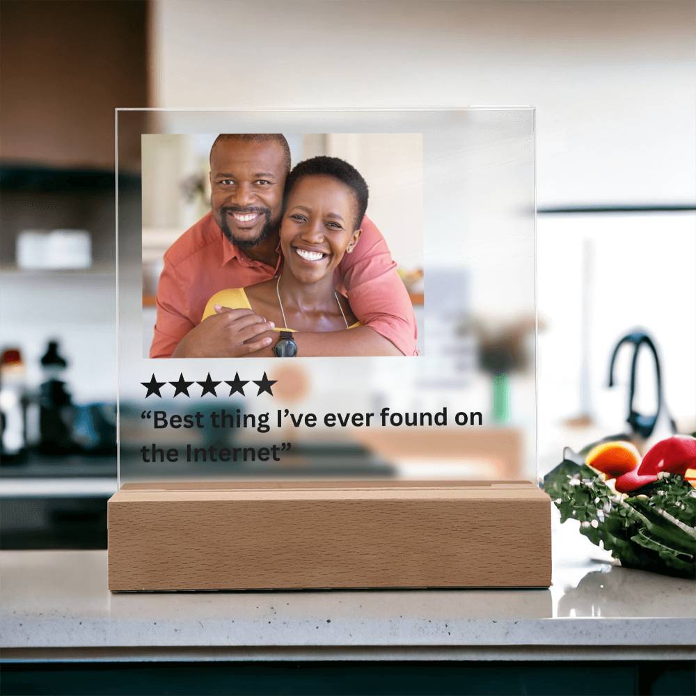 Best Thing Black Couple Square Acrylic Plaque