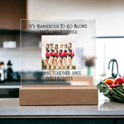 Best Friends Cheerleading Training Acrylic Square
