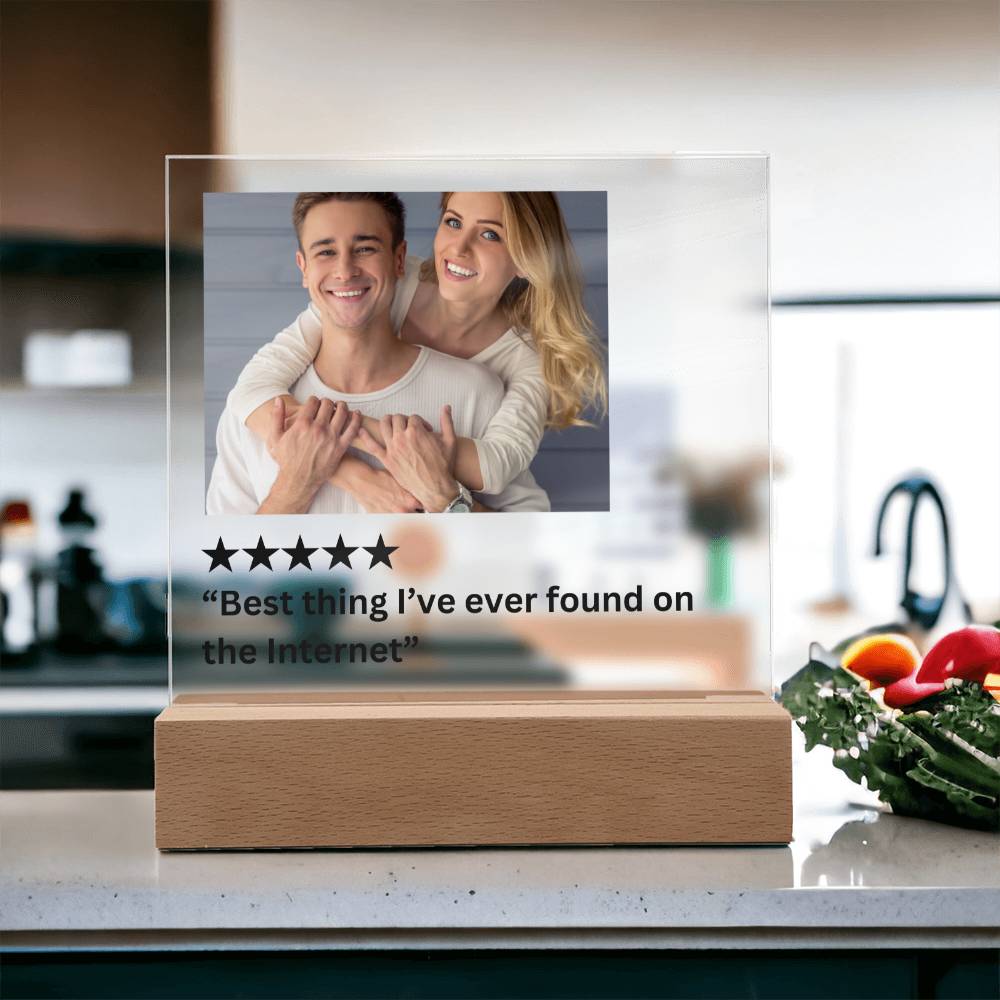 Best Thing White Couple Square Acrylic Plaque