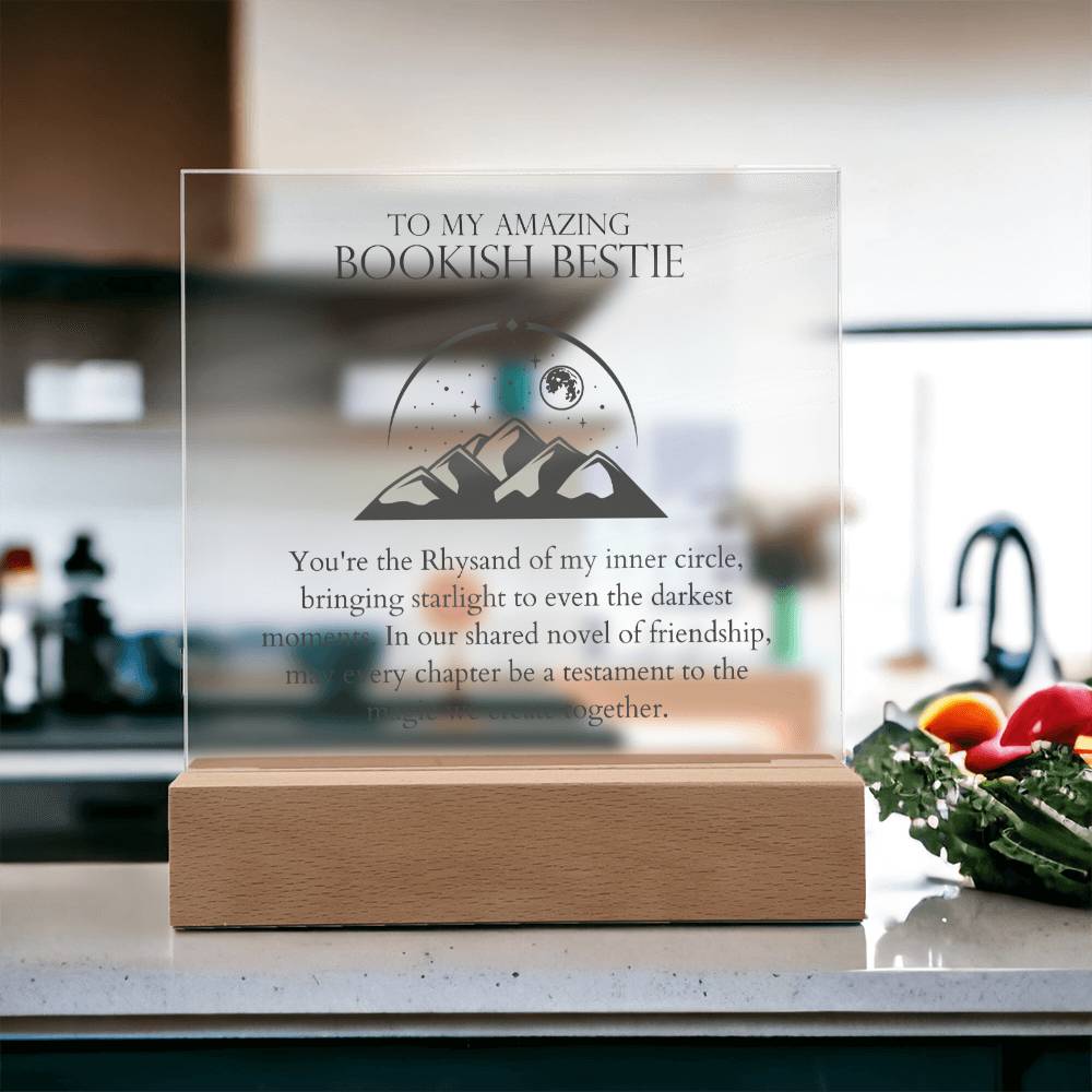 Bookish Bestie o SHared Novel of Friendship Acrylic Square