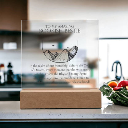 Bookish Bestie - Countless Chapters of Our Celestial Bond Acrylic Square