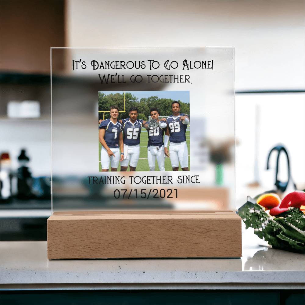 Best Friends Male Football Training Acrylic Square