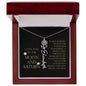 Love You To Moon and Saturn - Connection Remains Eternally Strong and True Flower Name Necklace