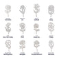 Love You To Moon and Saturn - Connection Remains Eternally Strong and True Flower Name Necklace