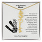 Mum - Garden Grow As Wild As Your Imagination Flower Name Necklace