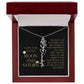 Love You To Moon and Saturn - My Heart Eternally Yours Flower Name Necklace