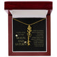 Love You To Moon and Saturn - My Puzzle Piece Flower Name Necklace