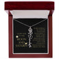Love You To Moon and Saturn - Connection Remains Eternally Strong and True Flower Name Necklace