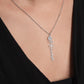 Love You To Moon and Saturn - Words Falter, My Heart Speaks Volume Flower Name Necklace