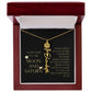 Love You To Moon and Saturn - Words Falter, My Heart Speaks Volume Flower Name Necklace