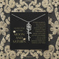 Love You To Moon and Saturn - Connection Remains Eternally Strong and True Flower Name Necklace