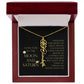 Love You To Moon and Saturn - Loving You Was Beyond My Control Flower Name Necklace