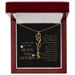 Love You To Moon and Saturn - My Heart Eternally Yours Flower Name Necklace