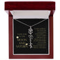 Love You To Moon and Saturn - Connection Remains Eternally Strong and True Flower Name Necklace