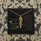 Love You To Moon and Saturn - Loving You Was Beyond My Control Flower Name Necklace