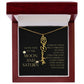 Love You To Moon and Saturn - My Puzzle Piece Flower Name Necklace