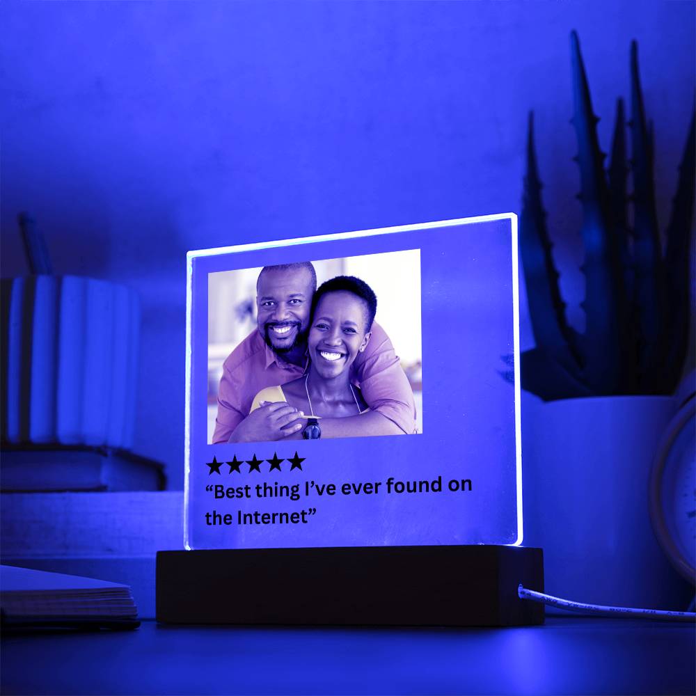 Best Thing Black Couple Square Acrylic Plaque