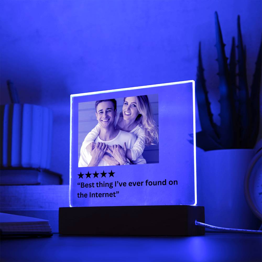 Best Thing White Couple Square Acrylic Plaque