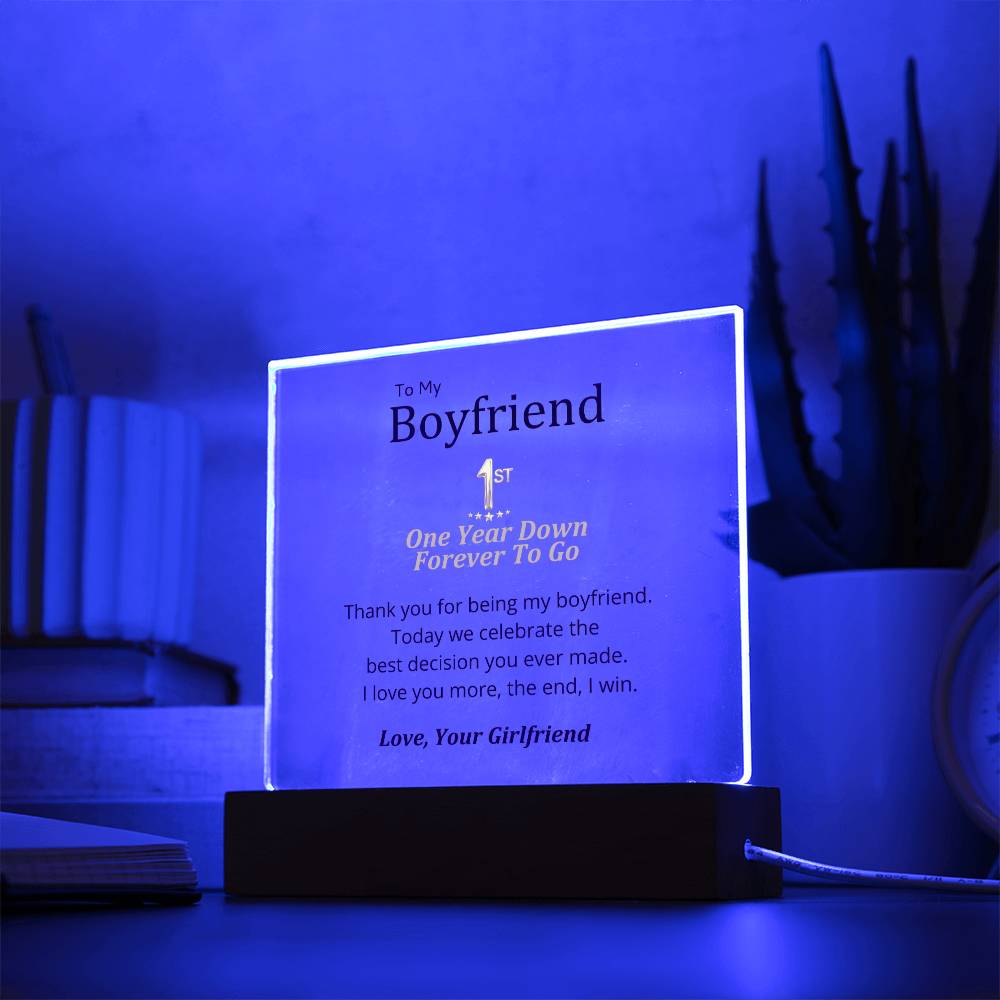 Boyfriend - Best Decision Square Acrylic Plaque