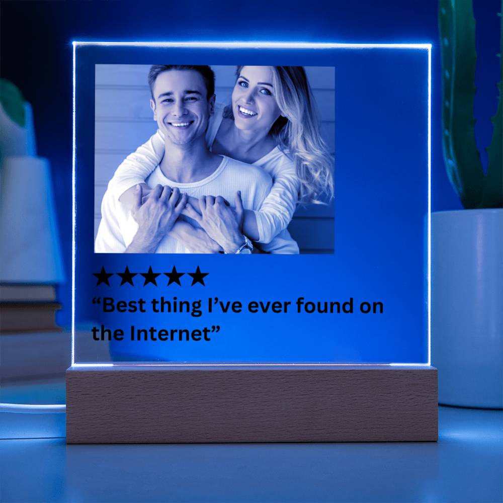 Best Thing White Couple Square Acrylic Plaque