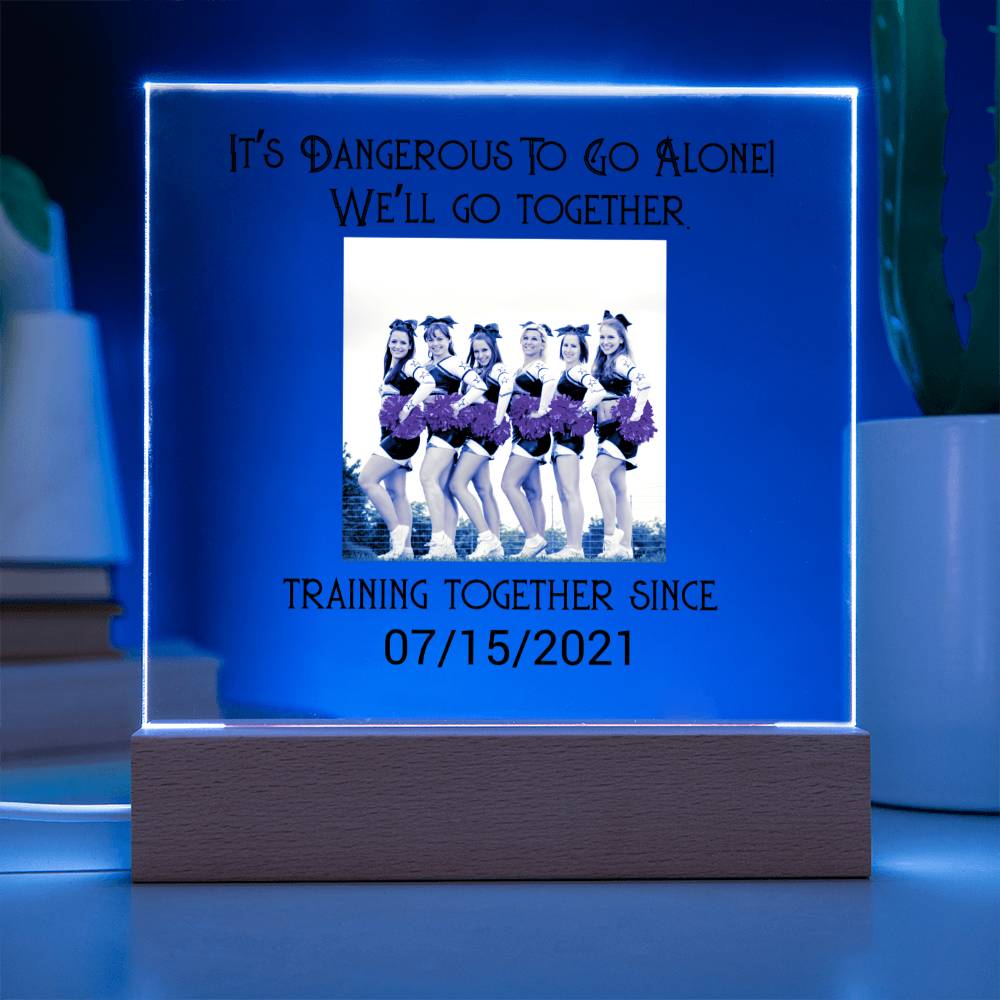 Best Friends Cheerleading Training Acrylic Square