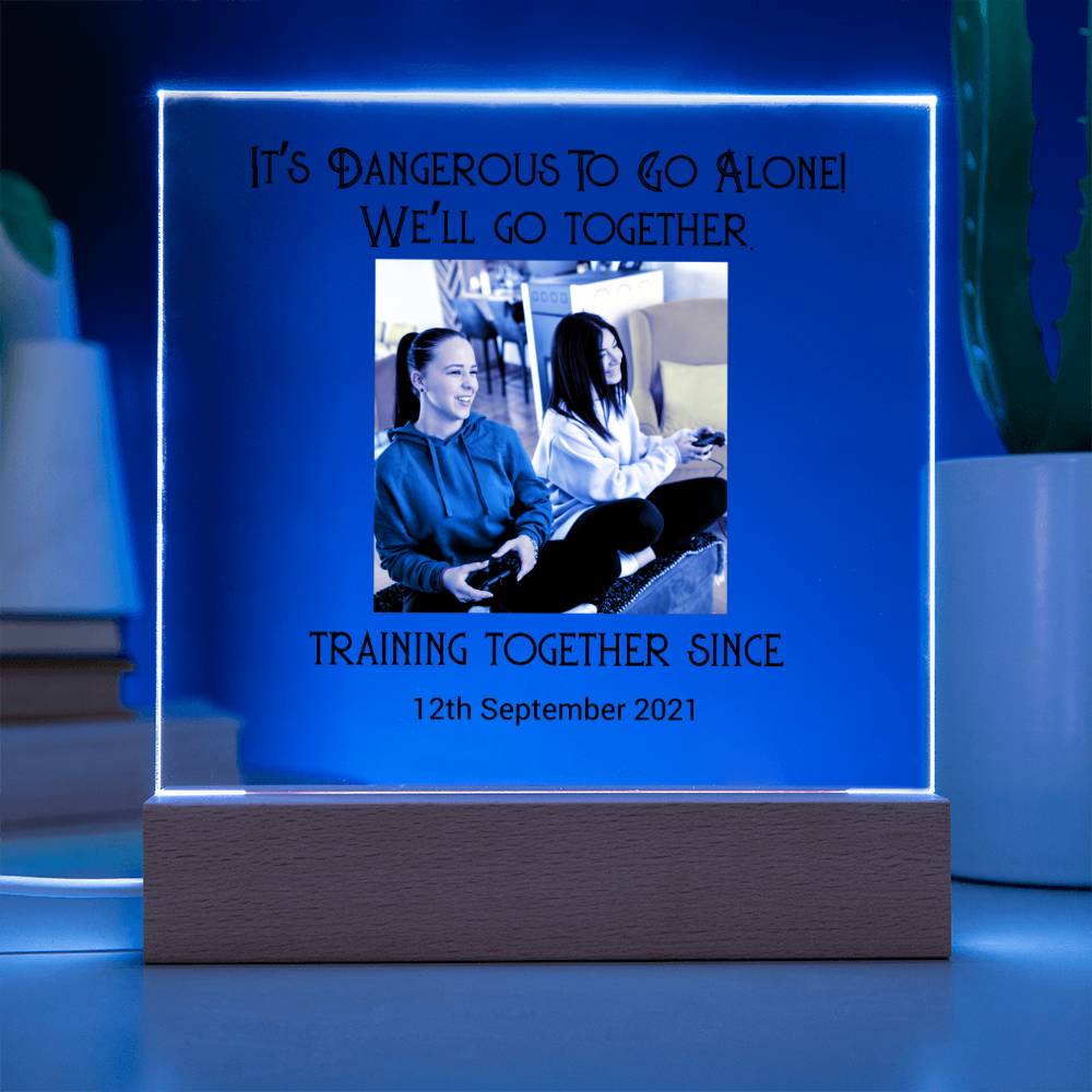 Best Friends Playing Games Training Acrylic Square