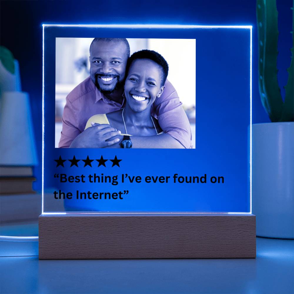 Best Thing Black Couple Square Acrylic Plaque