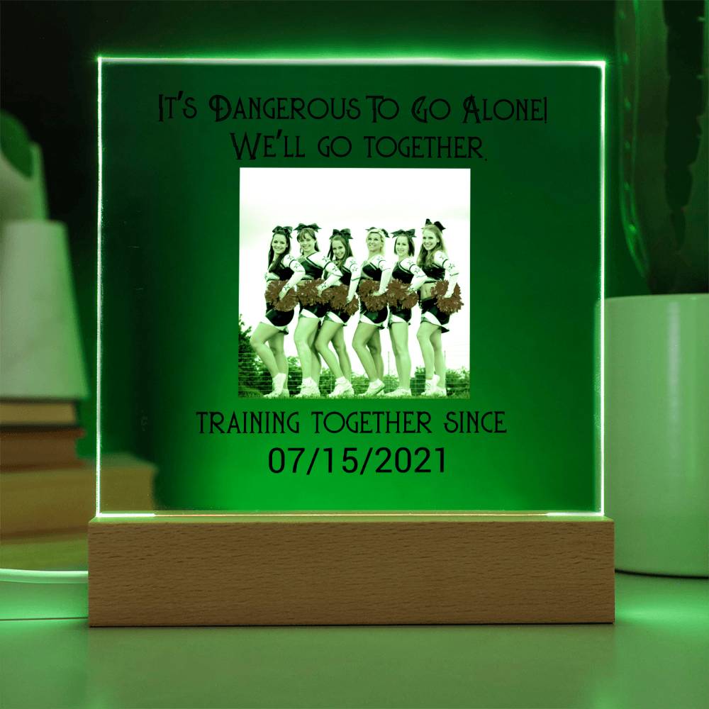 Best Friends Cheerleading Training Acrylic Square