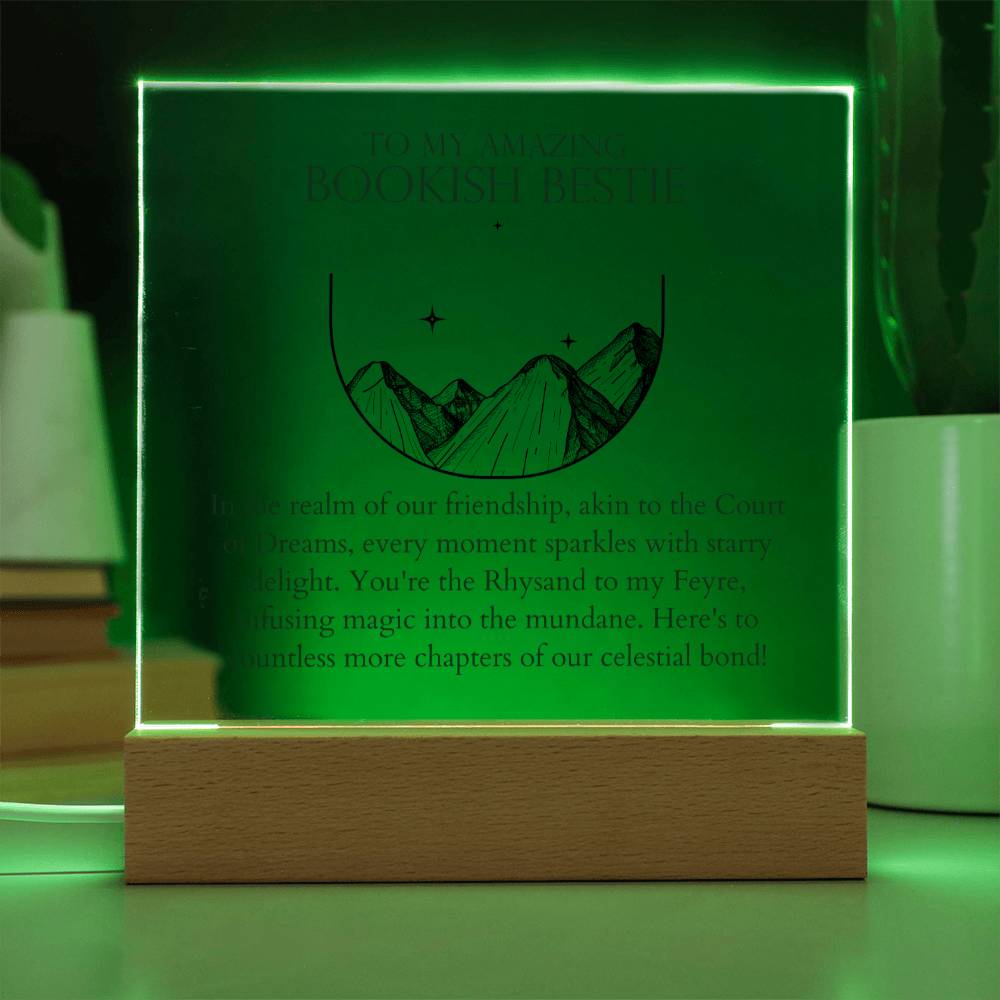Bookish Bestie - Countless Chapters of Our Celestial Bond Acrylic Square