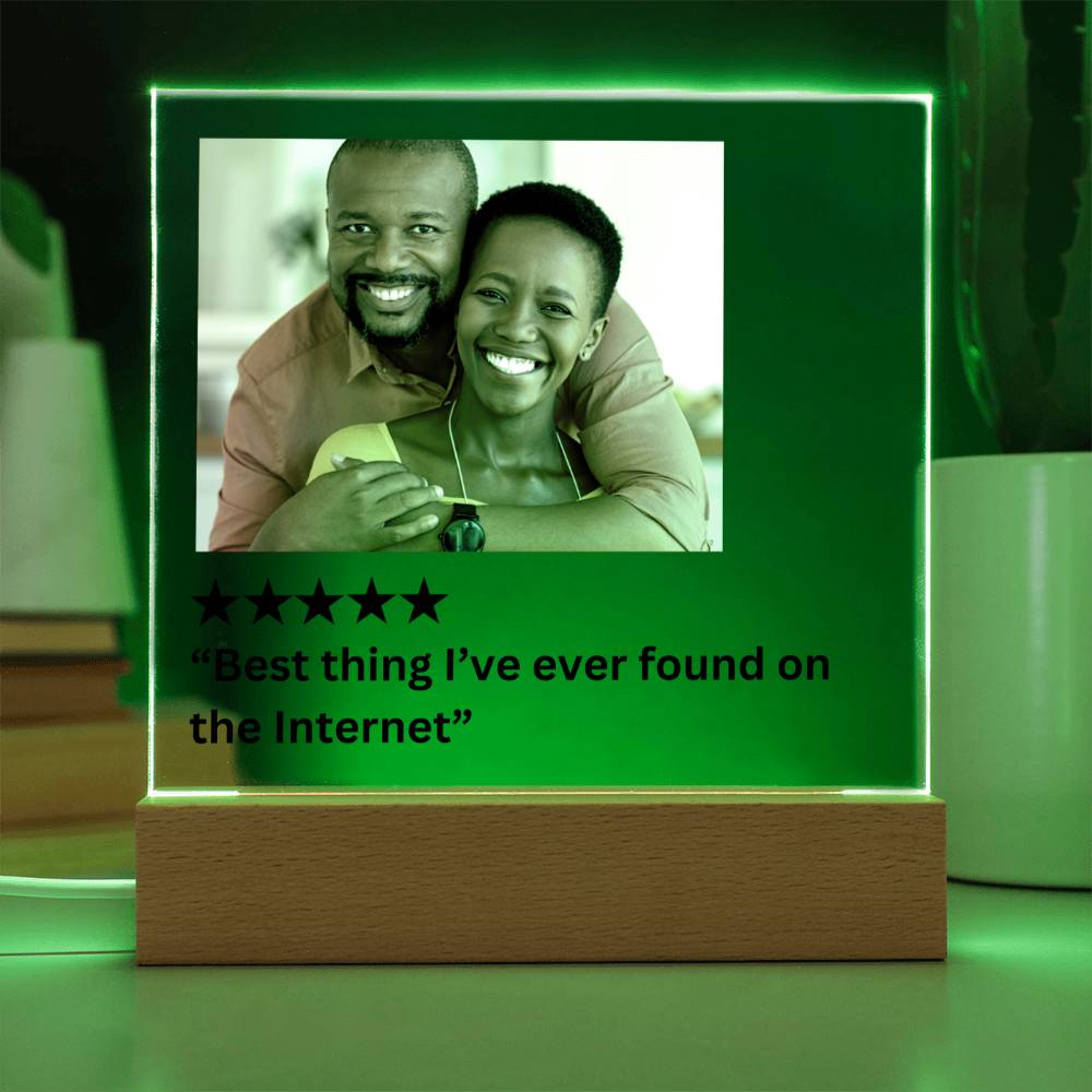 Best Thing Black Couple Square Acrylic Plaque