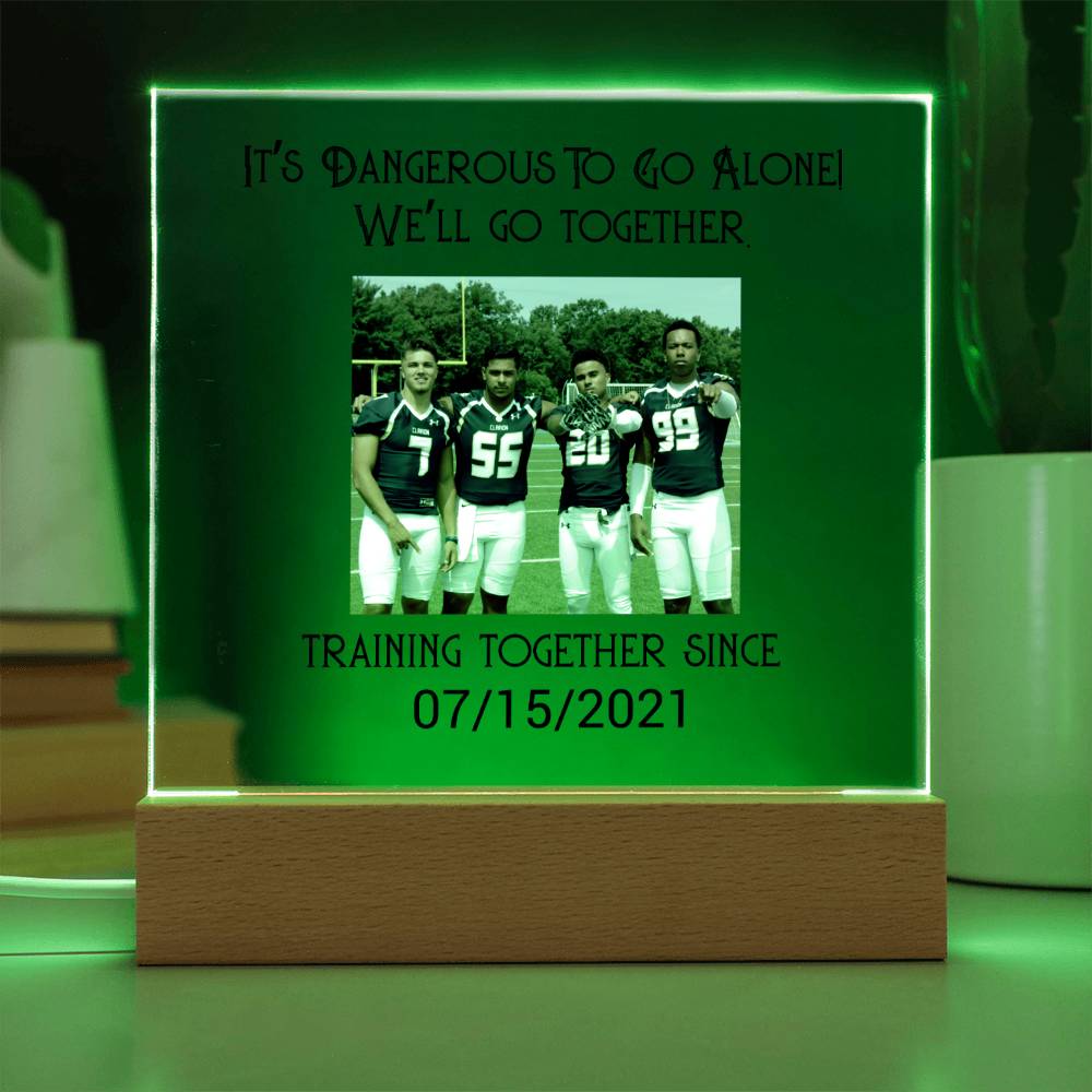 Best Friends Male Football Training Acrylic Square