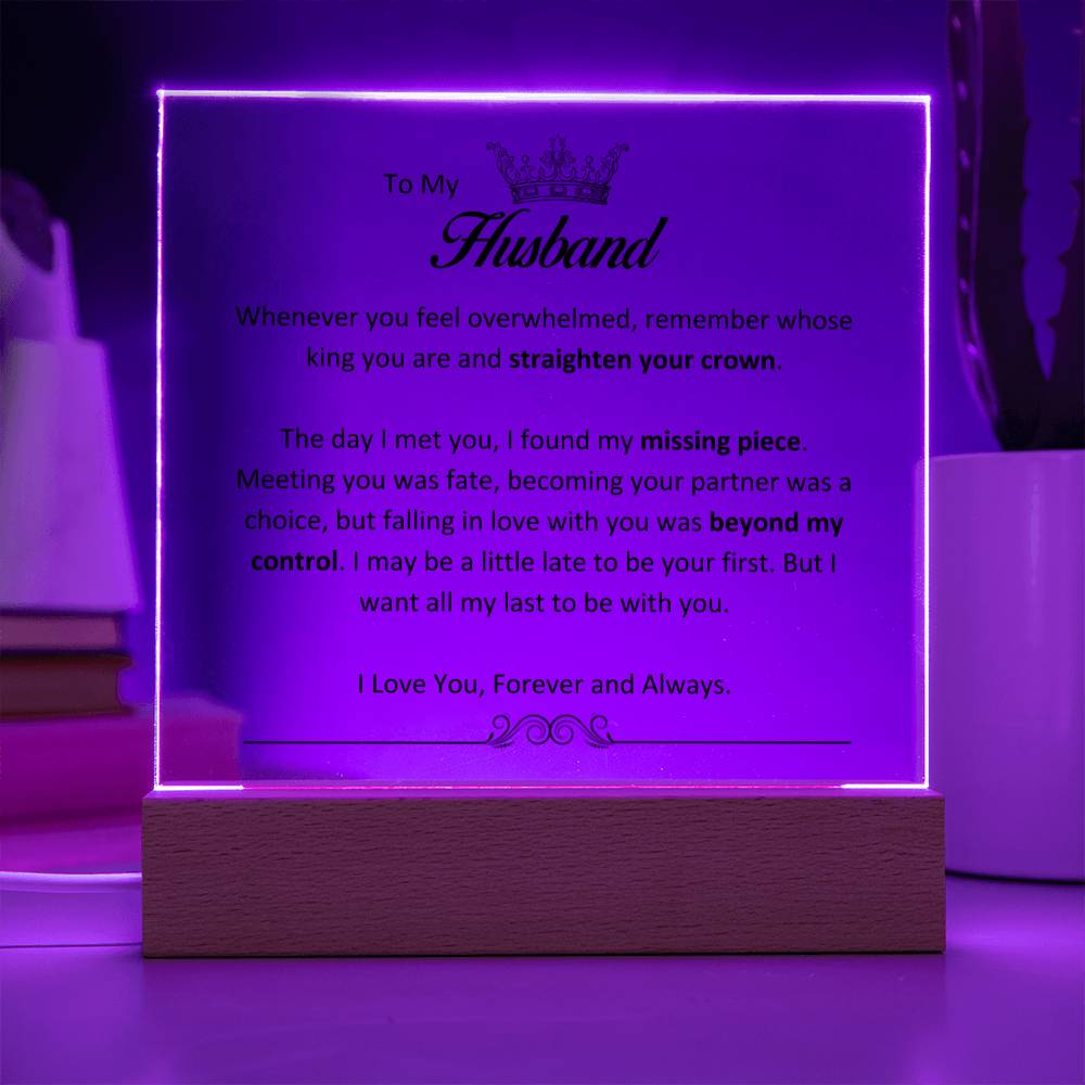 Lurve™ Husband - Straighten Your Crown, Missing Piece Acrylic Square