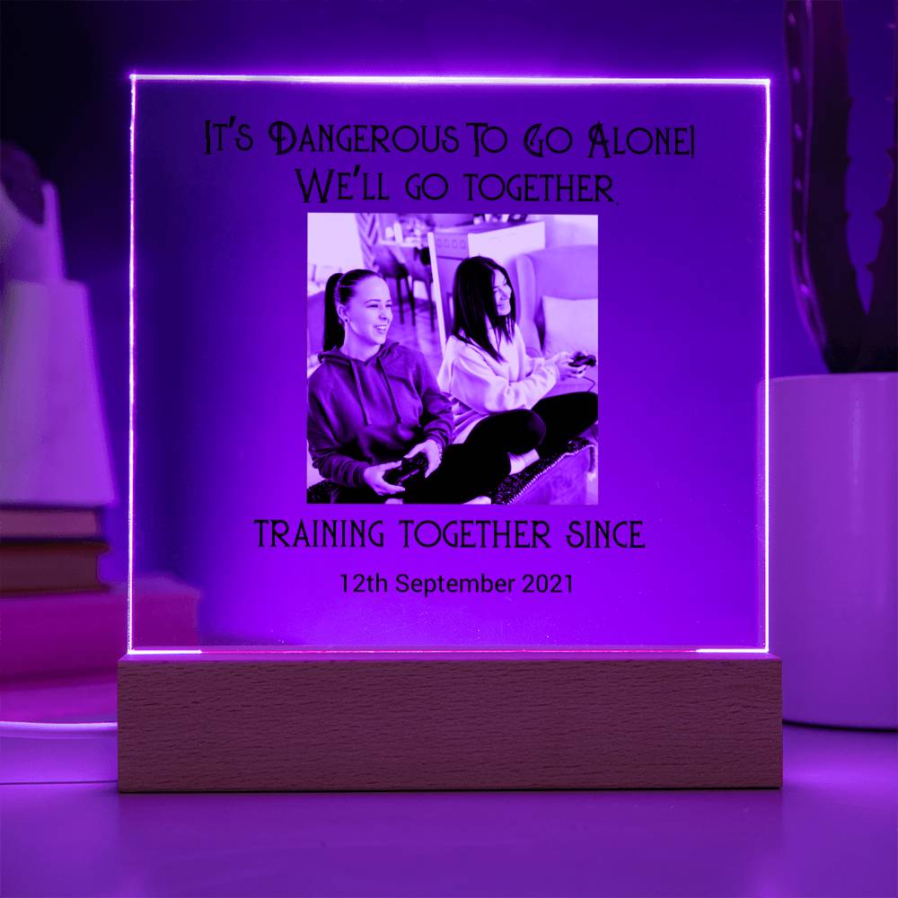 Best Friends Playing Games Training Acrylic Square