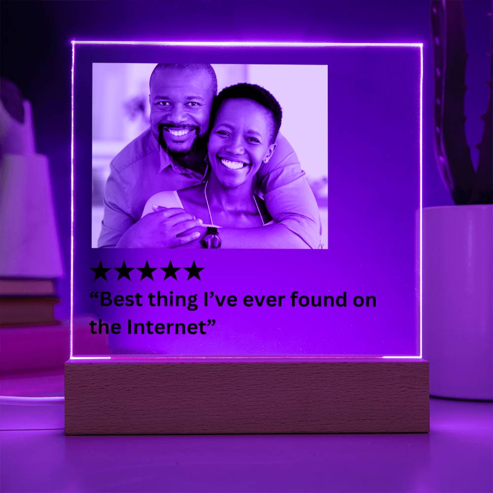 Best Thing Black Couple Square Acrylic Plaque