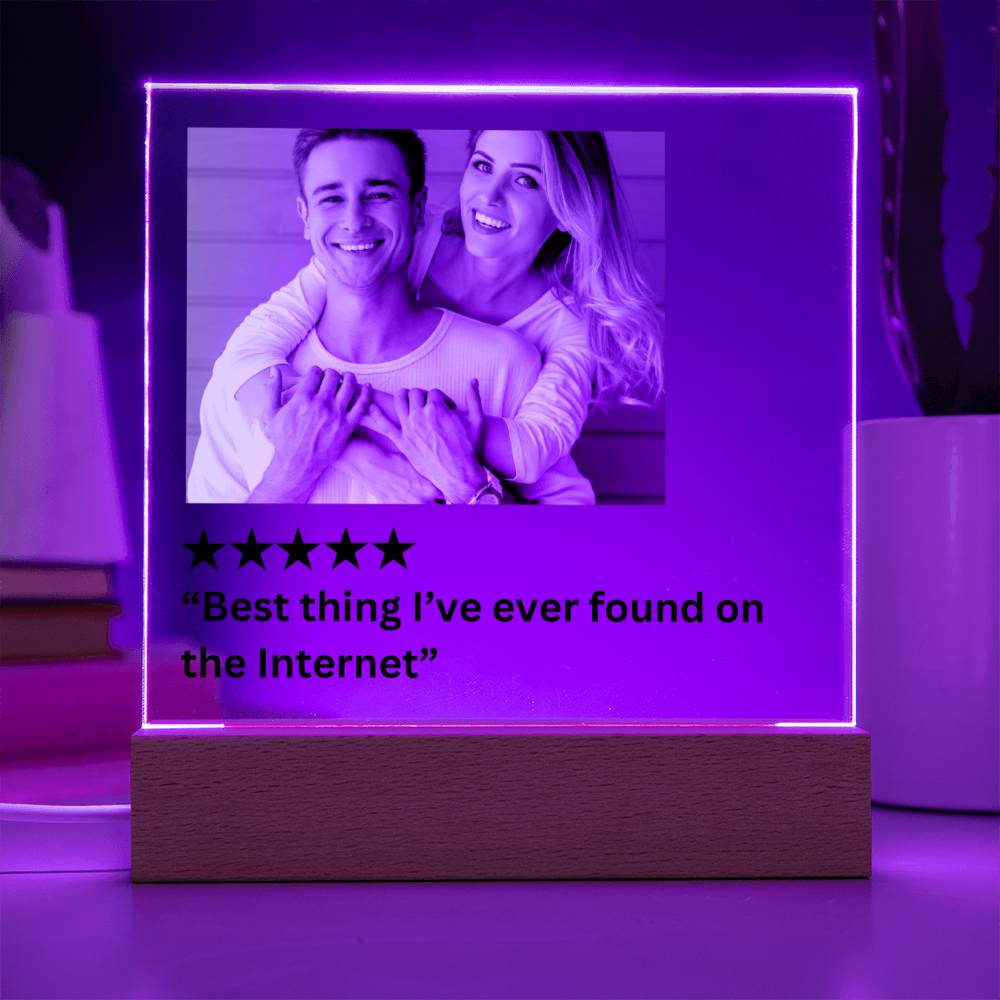 Best Thing White Couple Square Acrylic Plaque